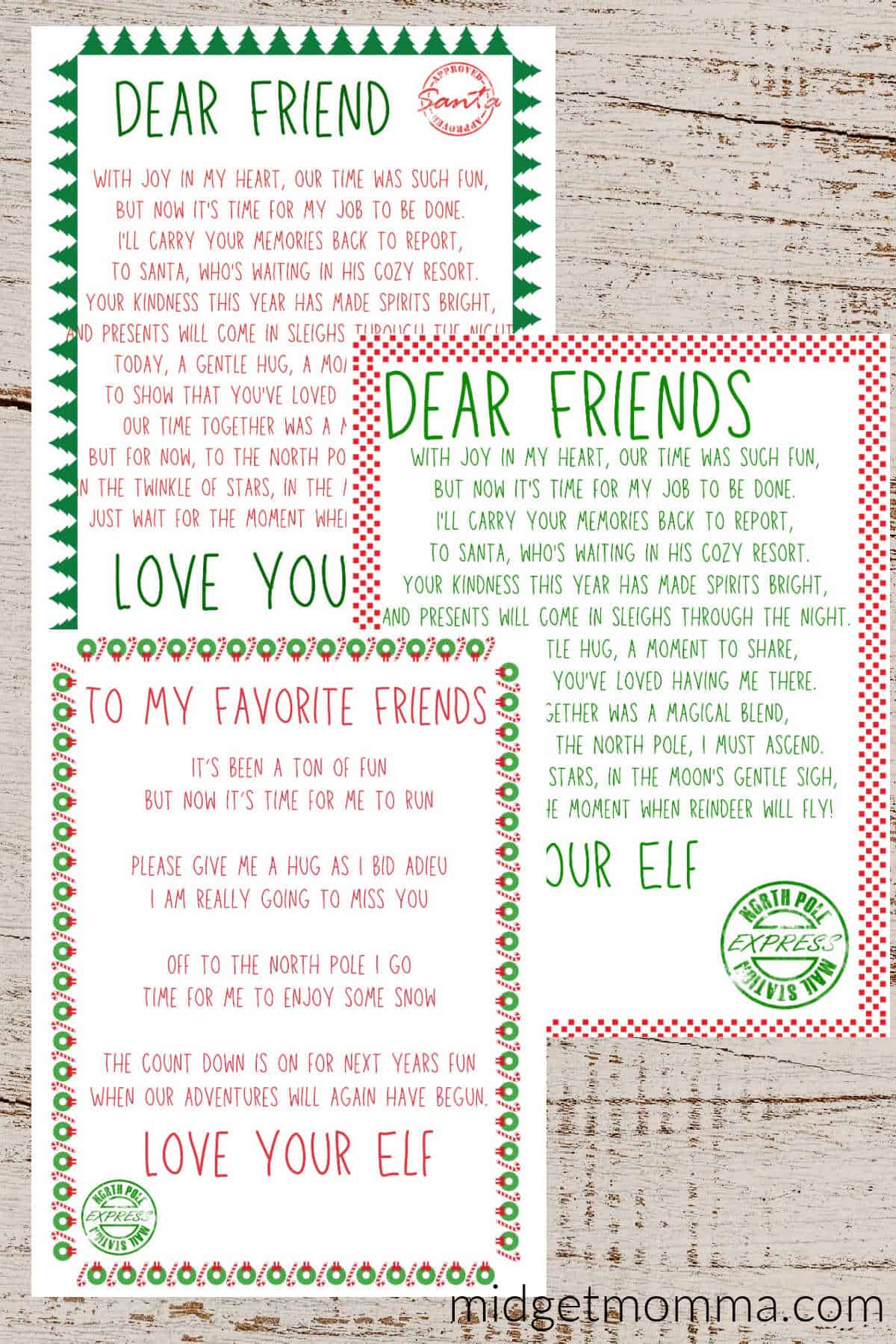 Elf on the Shelf Goodbye letter printable