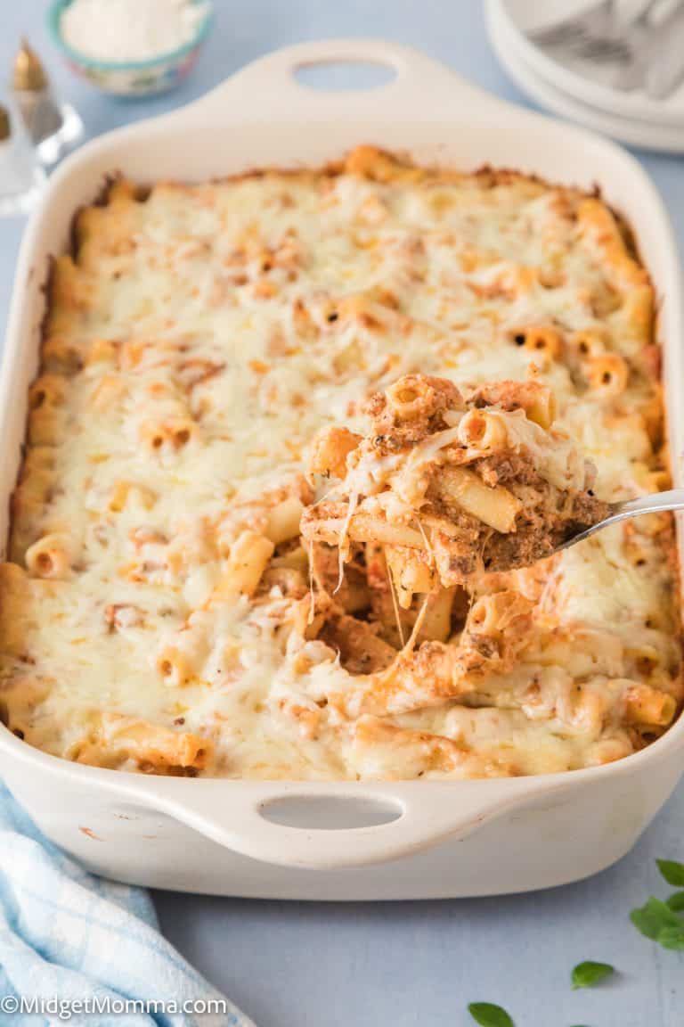 Baked Ziti with Ground Beef • MidgetMomma