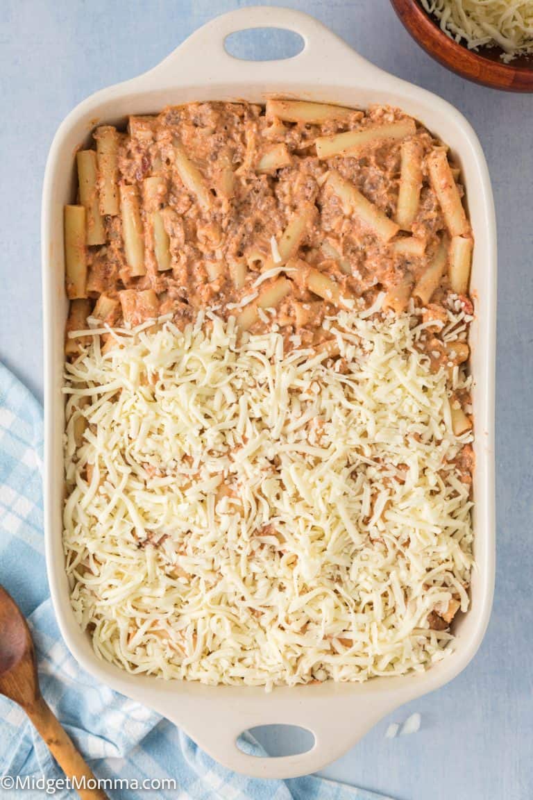 Baked Ziti with Ground Beef • MidgetMomma