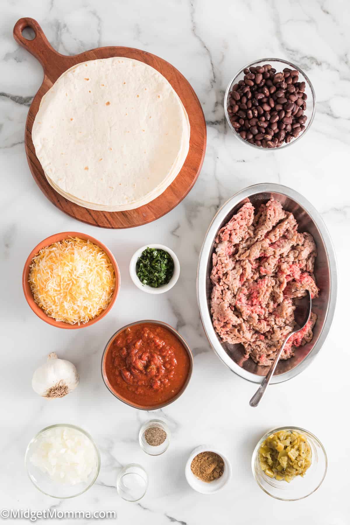 Cheesy Baked Beef Enchiladas ingredients