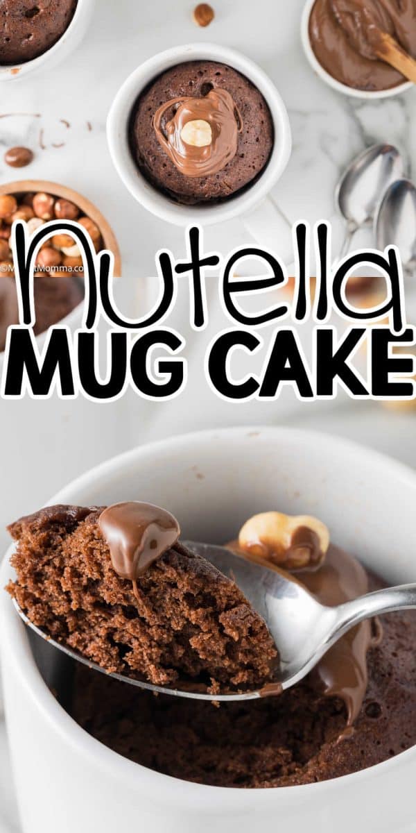 Nutella Chocolate Mug Cake For One - Sweetest Menu