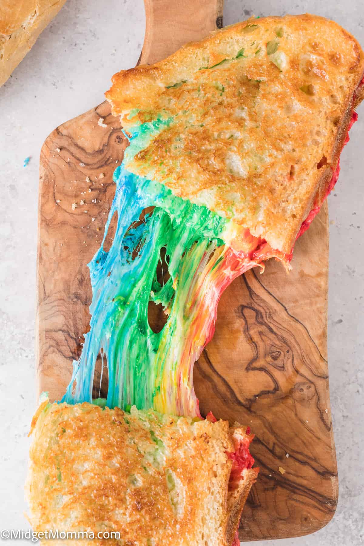 Rainbow Grilled Cheese sandwich recipe
