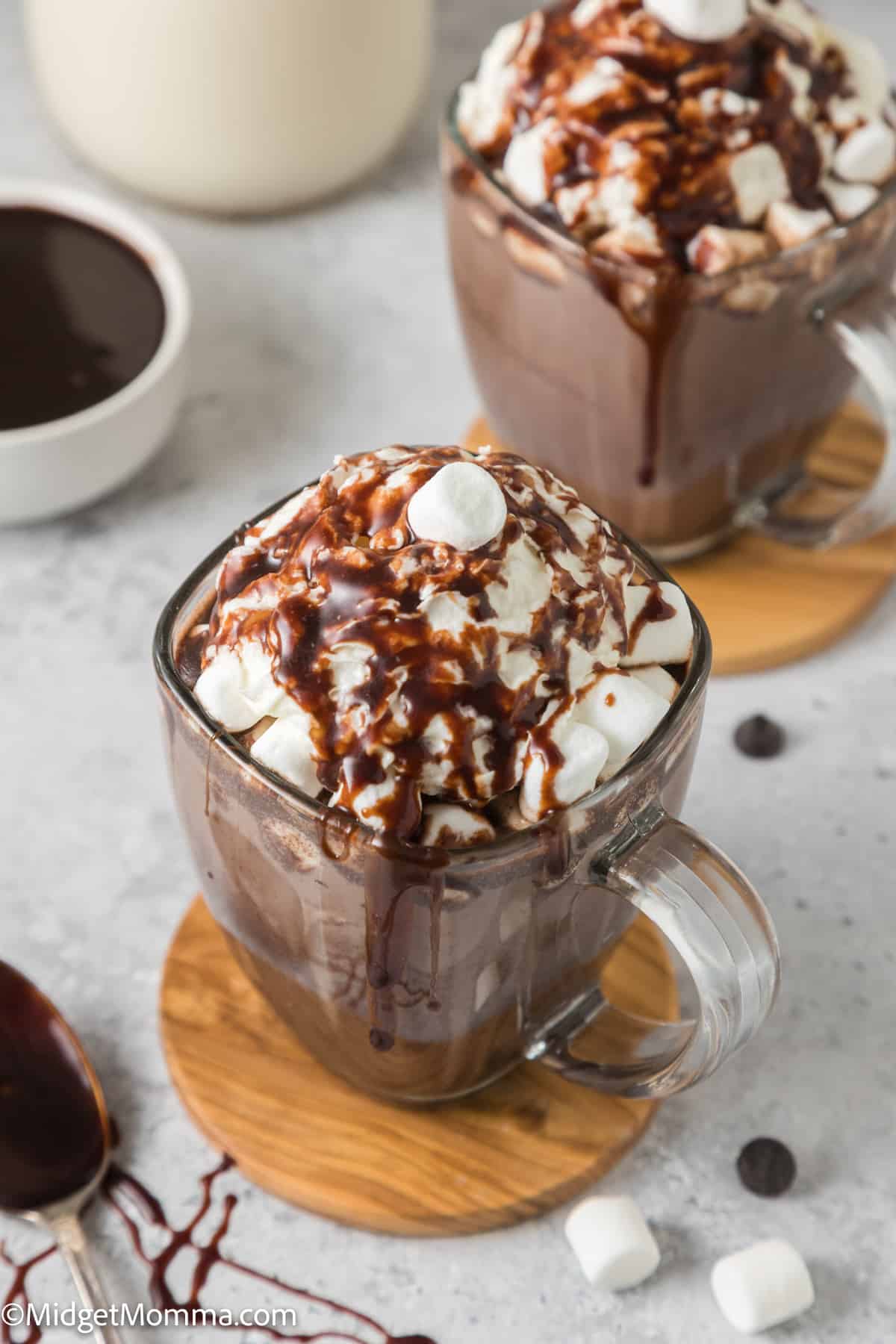 overhead photo of Boozy Hot Chocolate