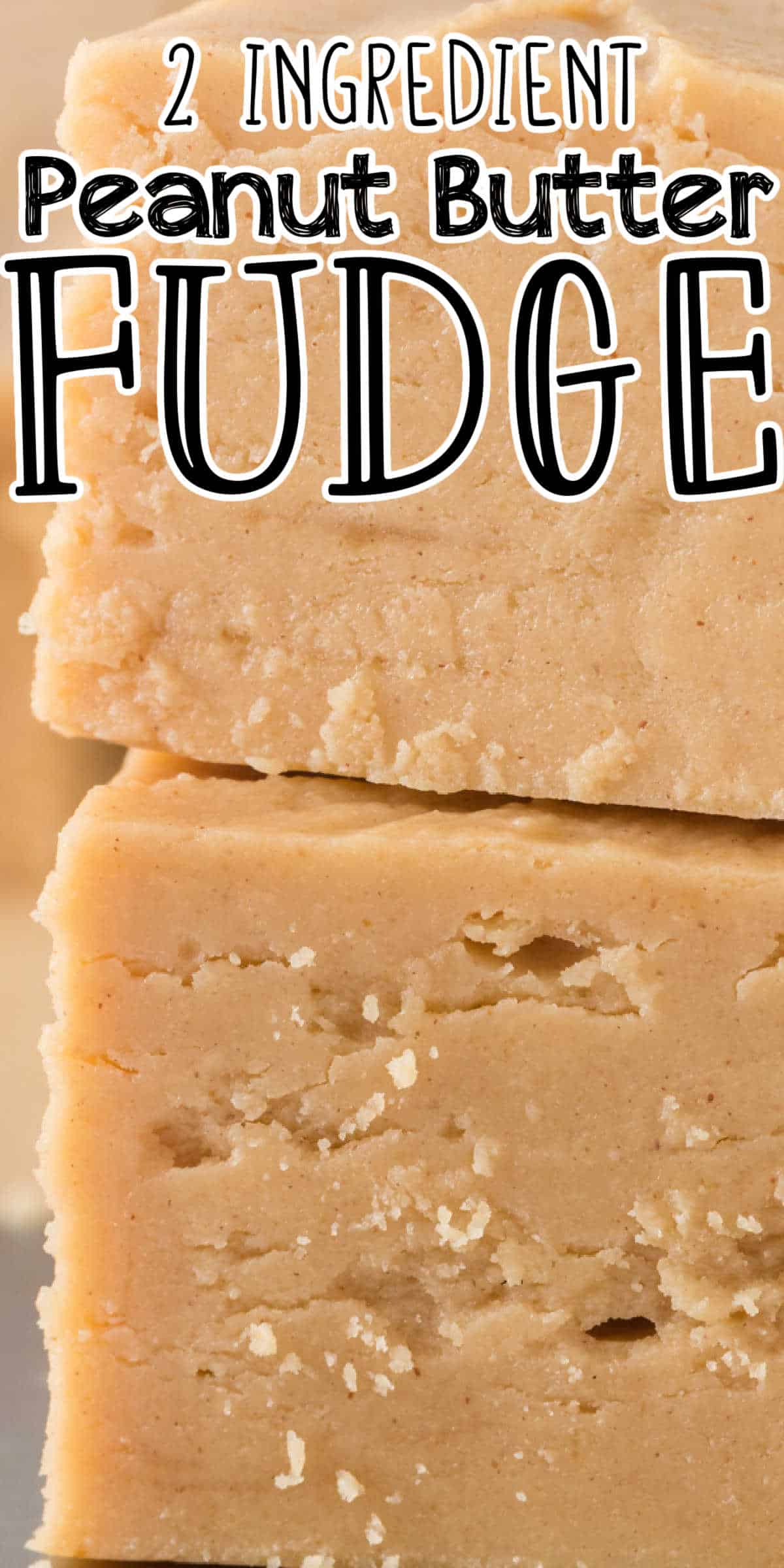 2 Ingredient Peanut Butter Microwave Fudge Recipe