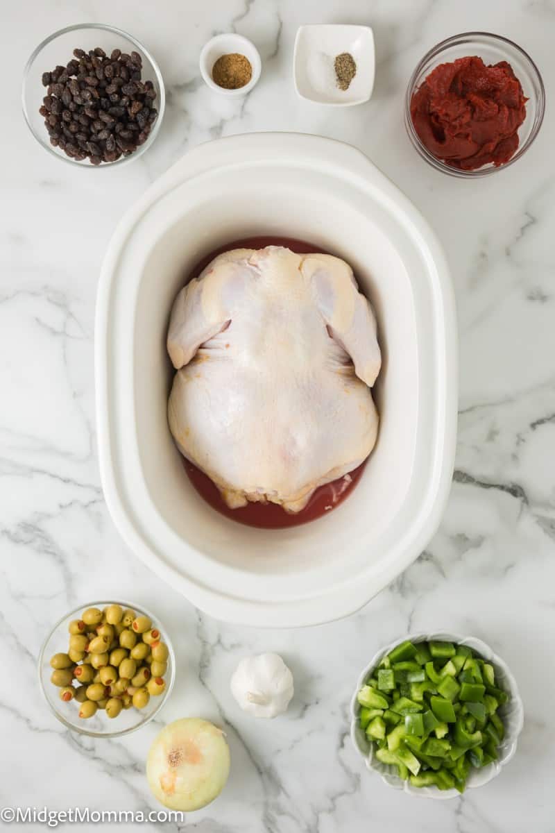 Slow Cooker Cuban Style Chicken Fricassee Recipe