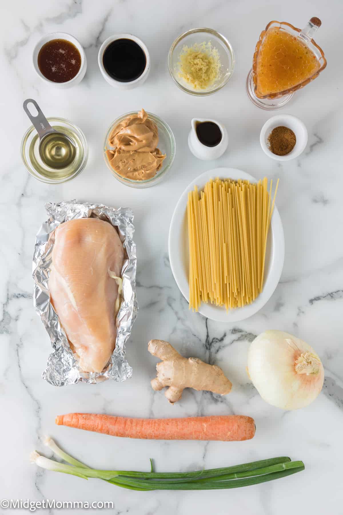 Thai Peanut Noodles with Chicken ingredients 