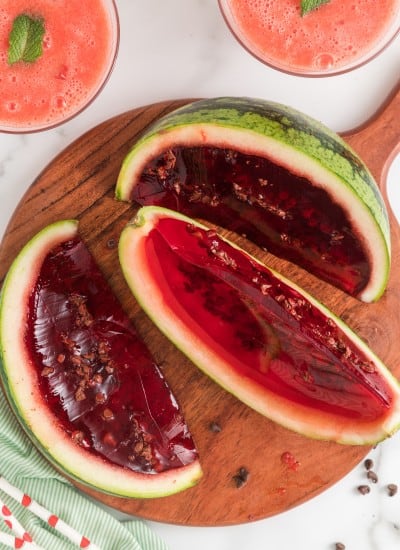 Watermelon Slice Jello Shots