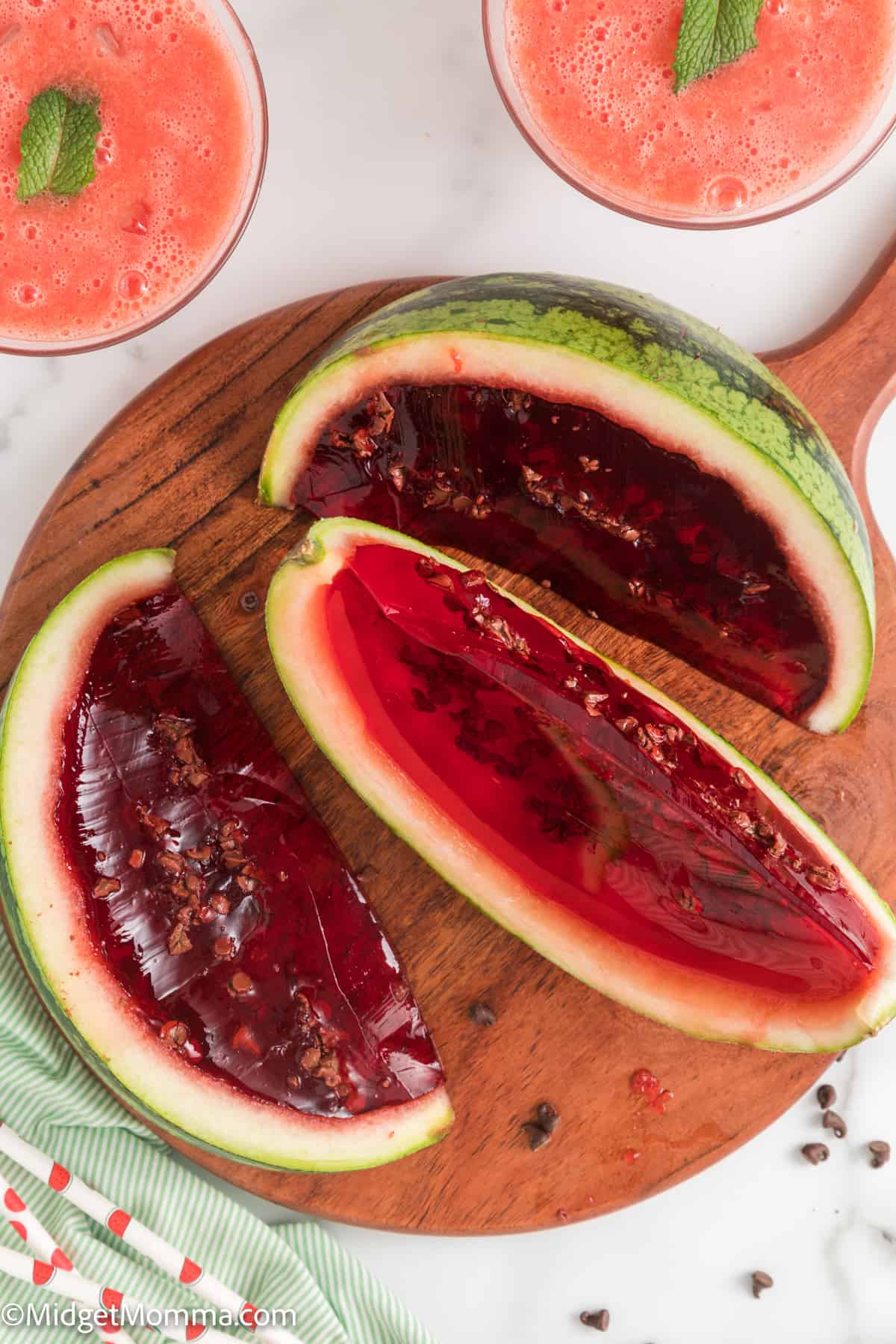 Watermelon Slice Jello Shots