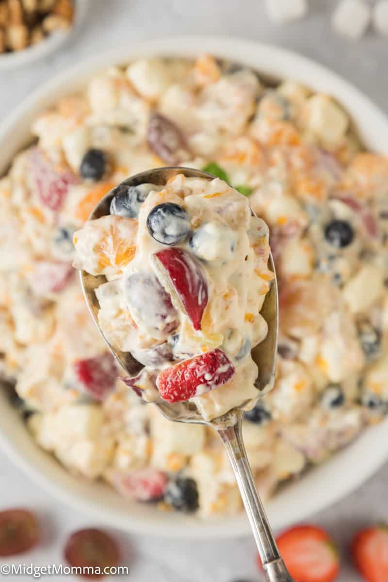 Creamy vanilla pudding fruit salad recipe midgetmomma
