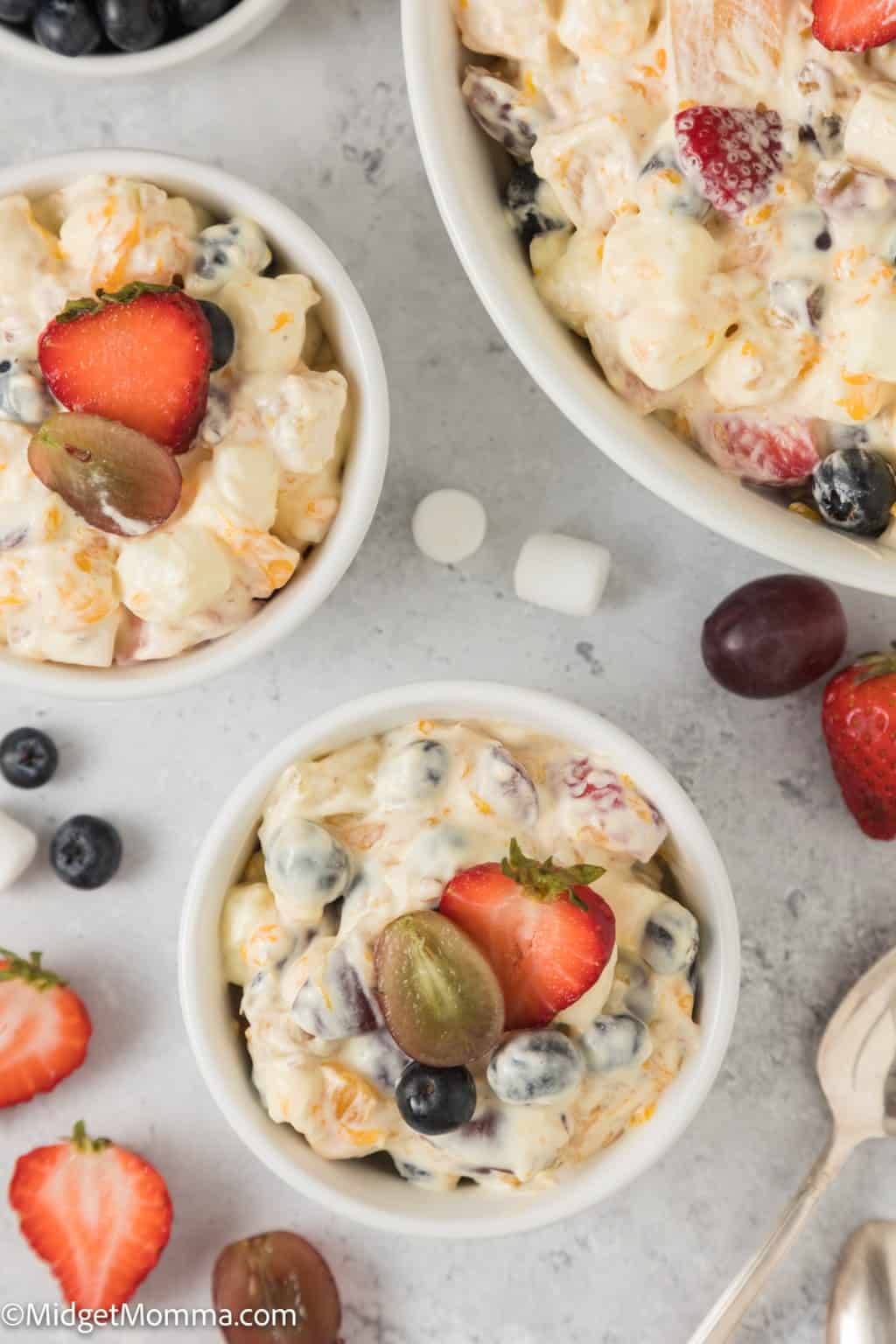 Creamy Vanilla Pudding Fruit Salad Recipe • MidgetMomma