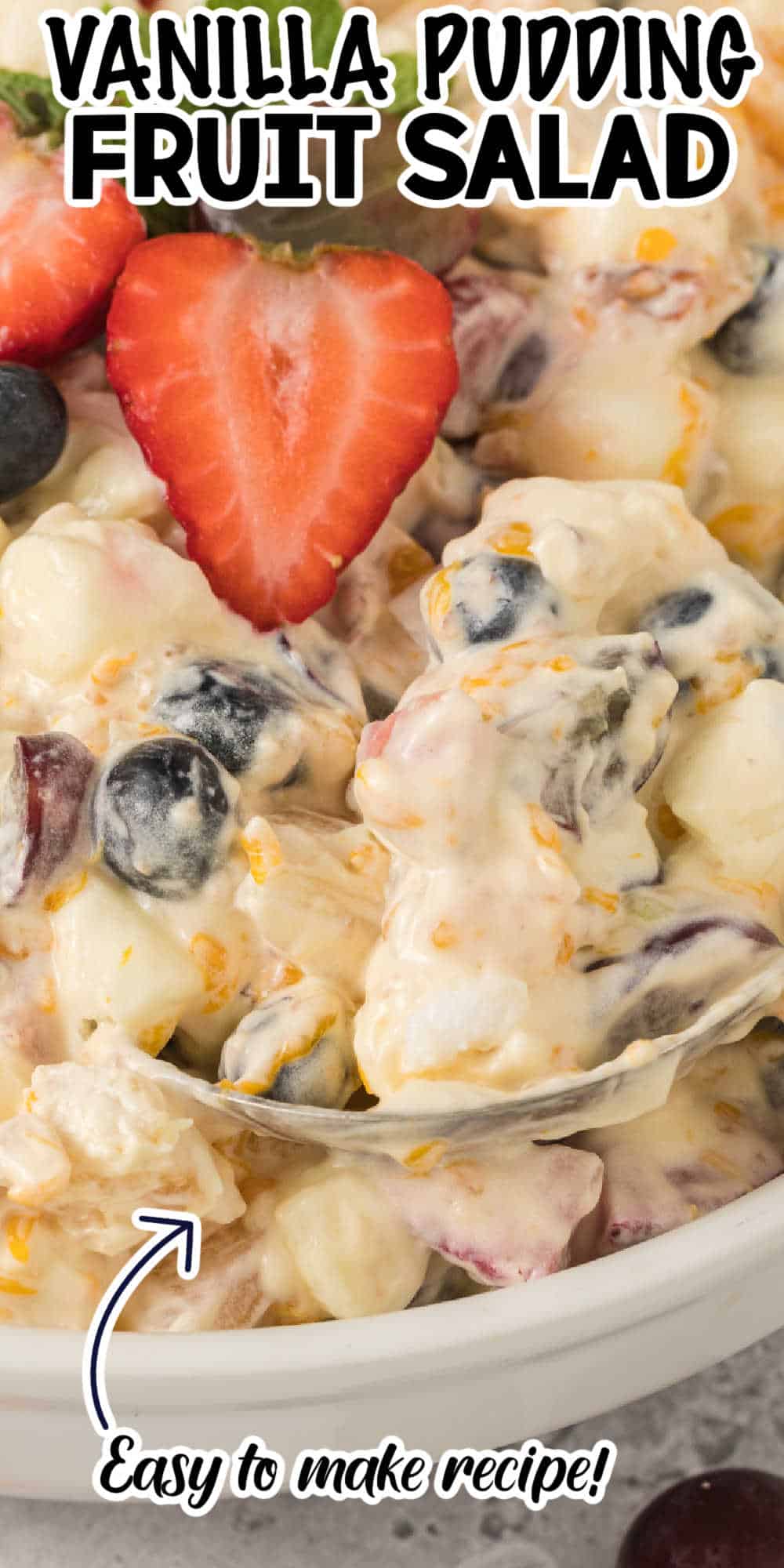 Creamy Vanilla Pudding Fruit Salad Recipe • MidgetMomma