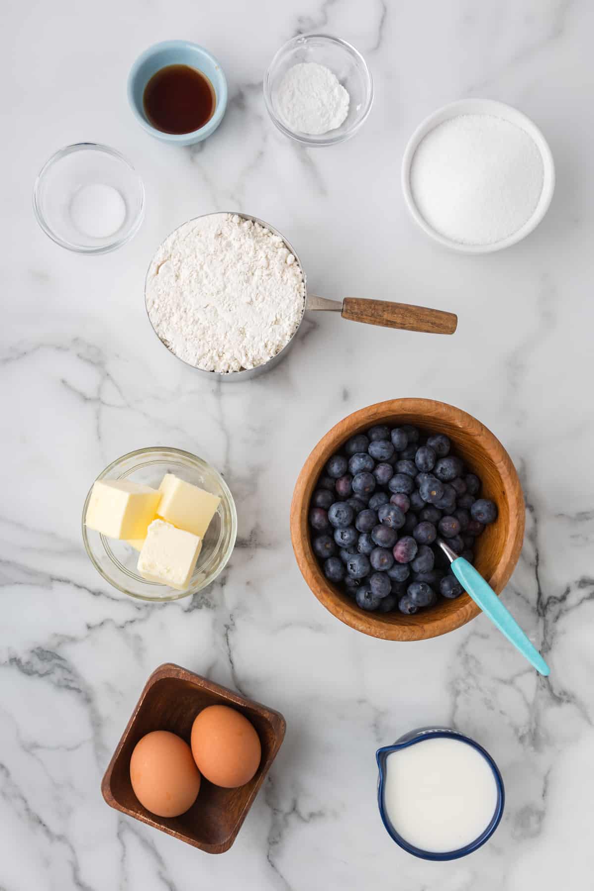Mini Blueberry Muffins Recipe ingredients