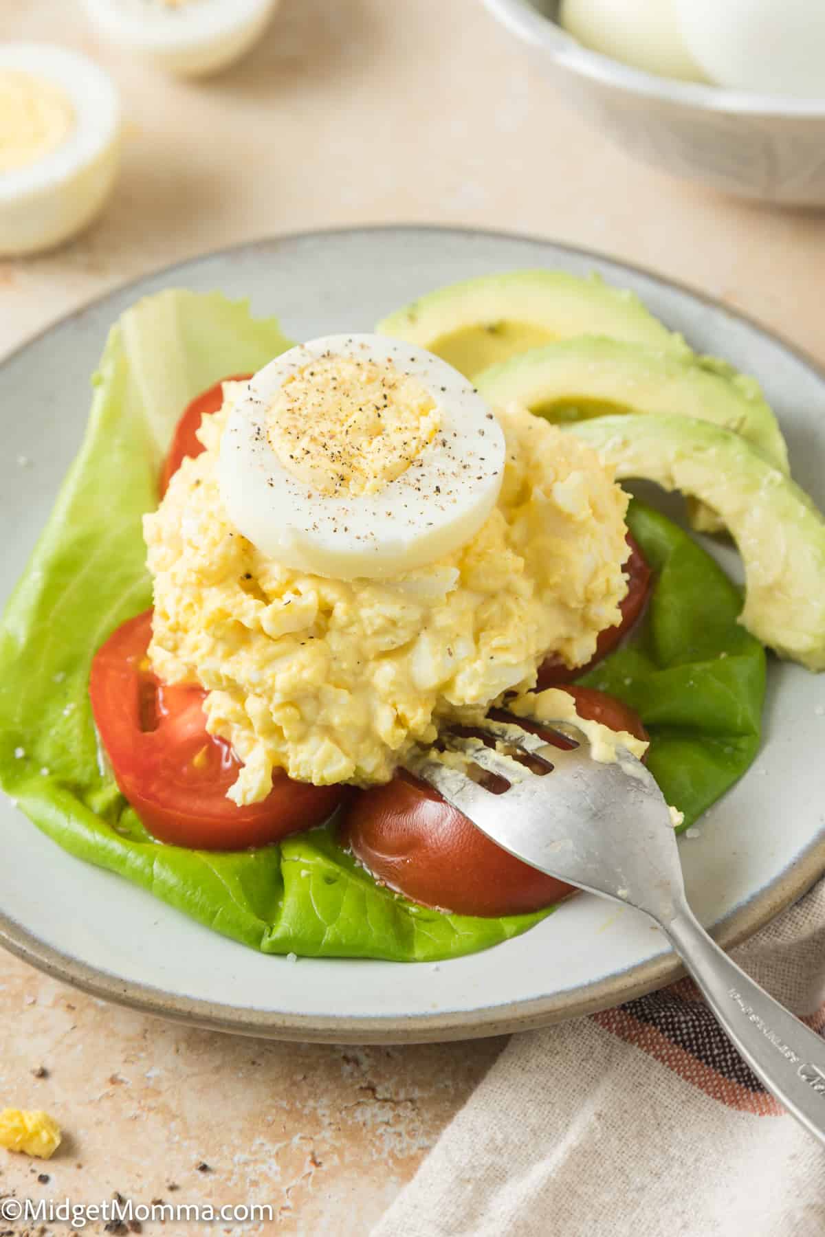 egg salad on a plate