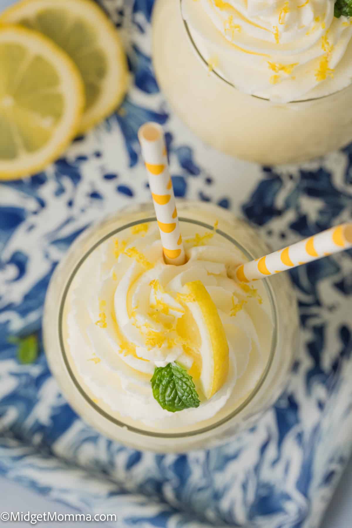 overhead photo of Whipped Lemonade Recipe