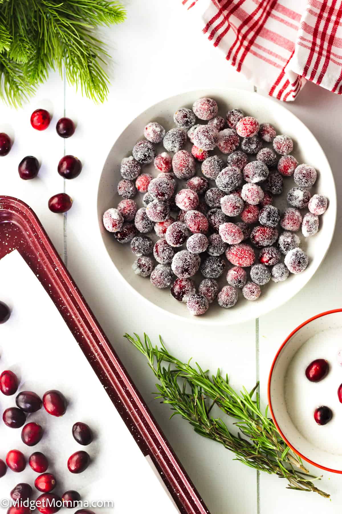 Sugared Cranberries in a bowl