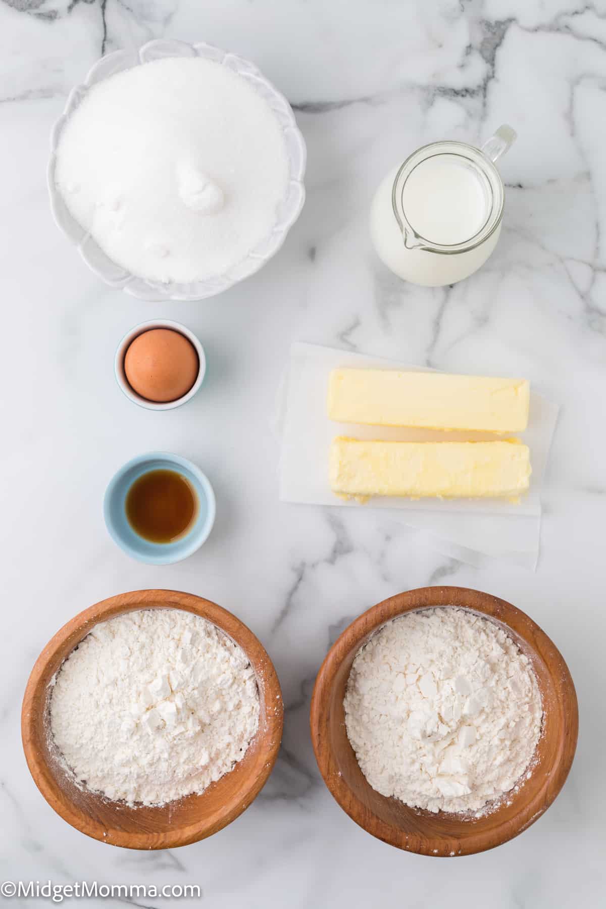 From scratch Vanilla Cake recipe ingredients