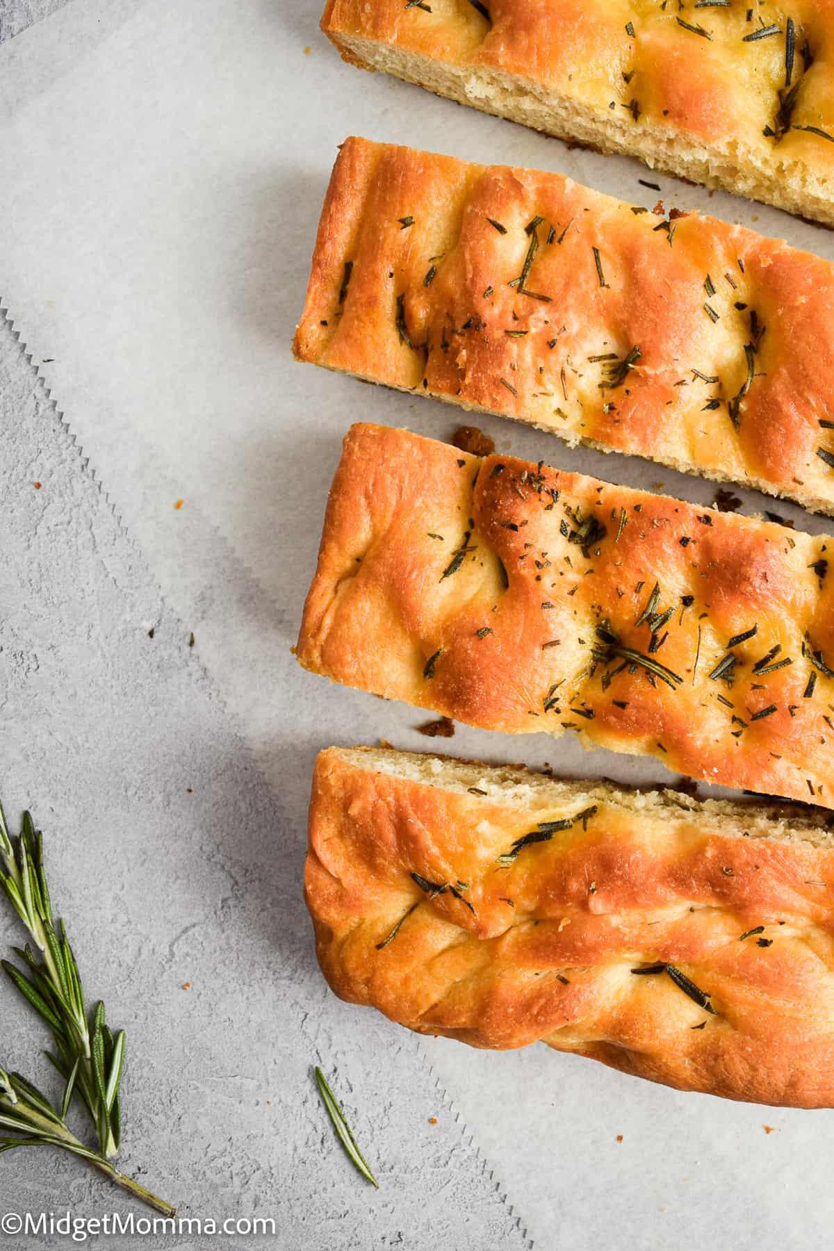 close up photo of Easy Focaccia Bread 