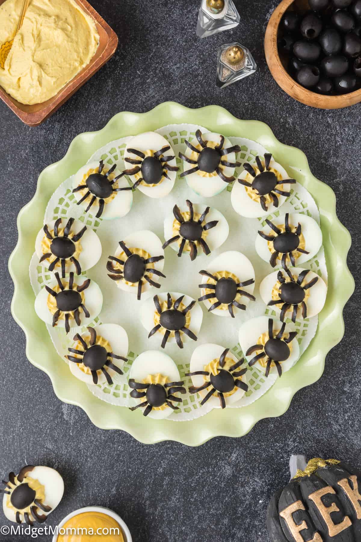 Spooky Spider Halloween Deviled Eggs recipe