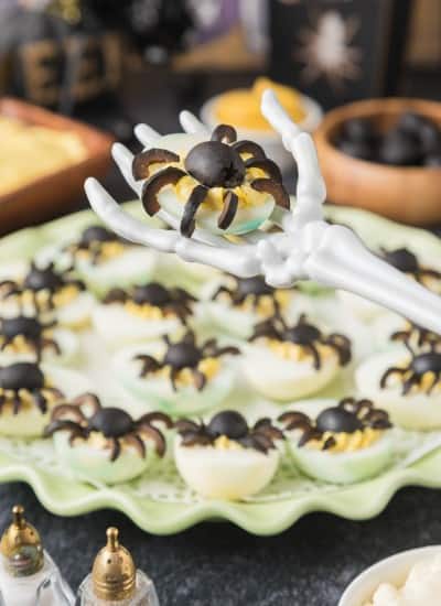 Spooky Spider Halloween Deviled Eggs