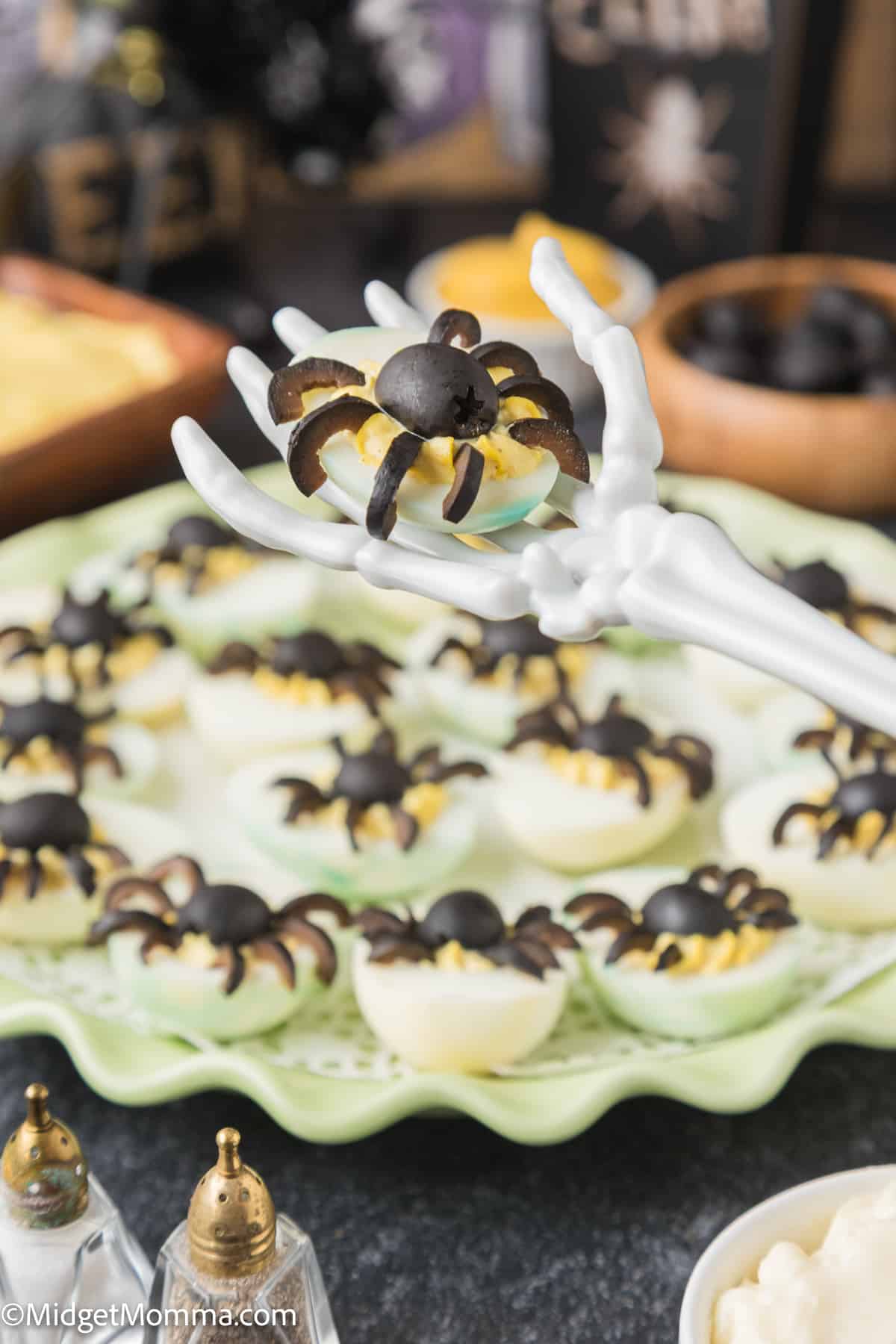 Spooky Spider Halloween Deviled Eggs