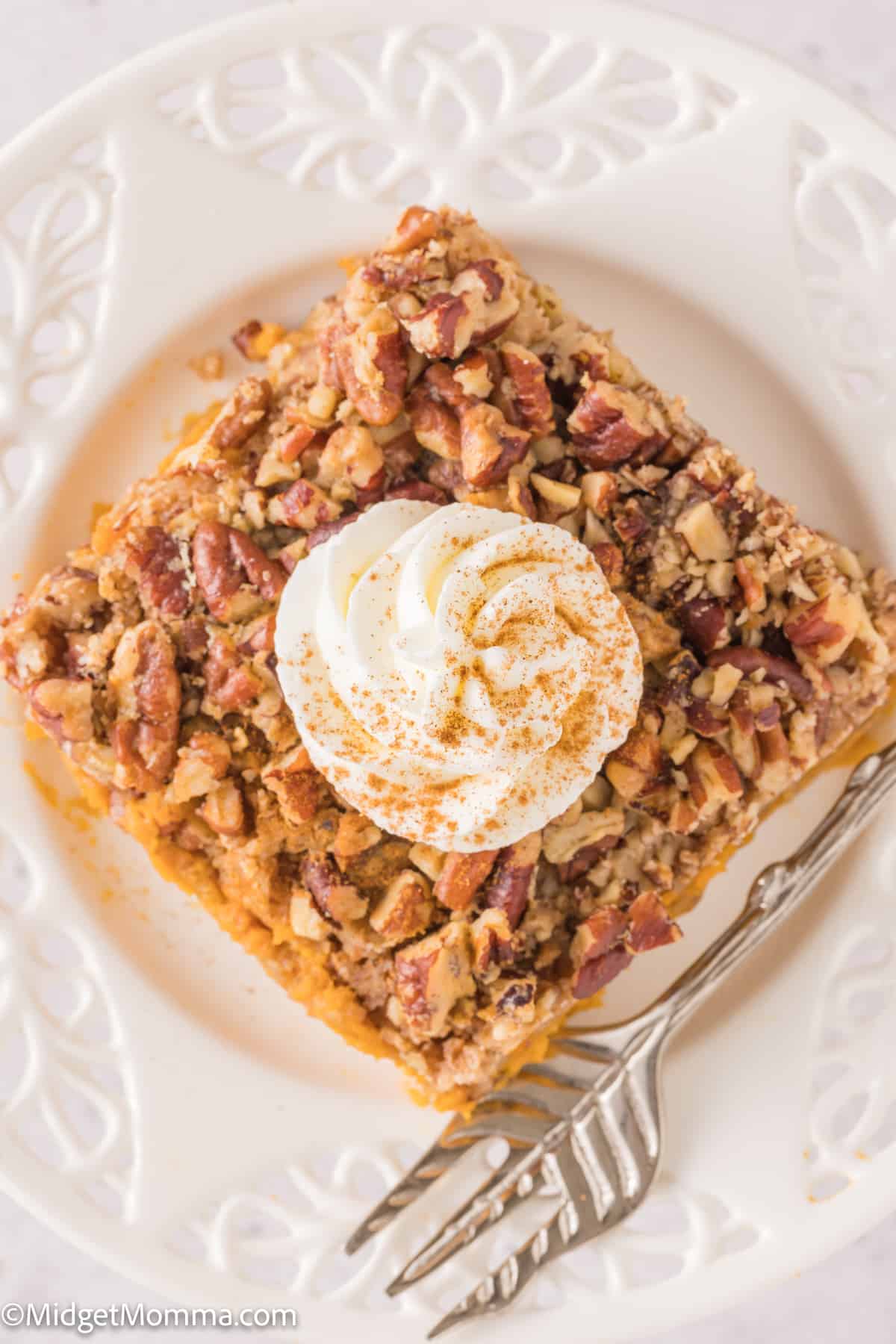 overhead photo of Pumpkin Dump Cake