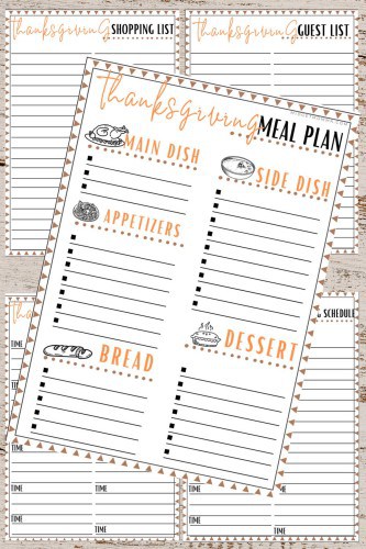 Thanksgiving Holiday Planner Printable • MidgetMomma