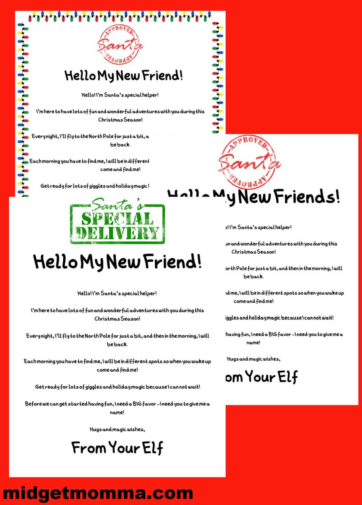 Elf on the Shelf Arrival Letter FREE Printables