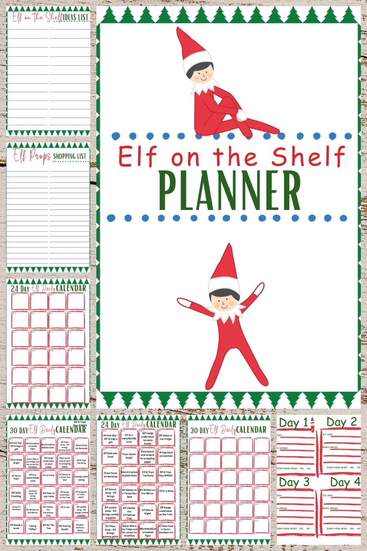 elf on the shelf planner printable