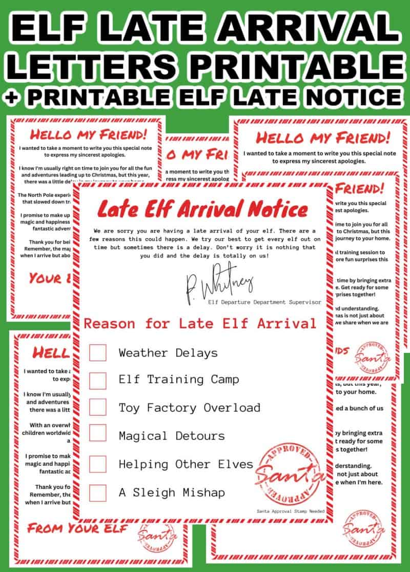 What To Do If Your Elf Is Late FREE Elf Late Arrival Letters What To Do If Your Elf Is Late FREE Elf Late Arrival Letters
