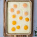 Sheet Pan Fried Eggs Recipe (Sunny Side Up Baked Eggs)