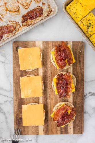 Bacon Egg and Cheese English Muffin Breakfast Sandwich Recipe • MidgetMomma