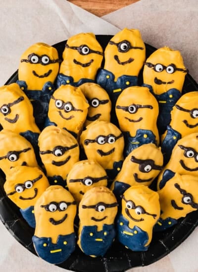 Minion Chocolate Covered Nutter Butter Cookies
