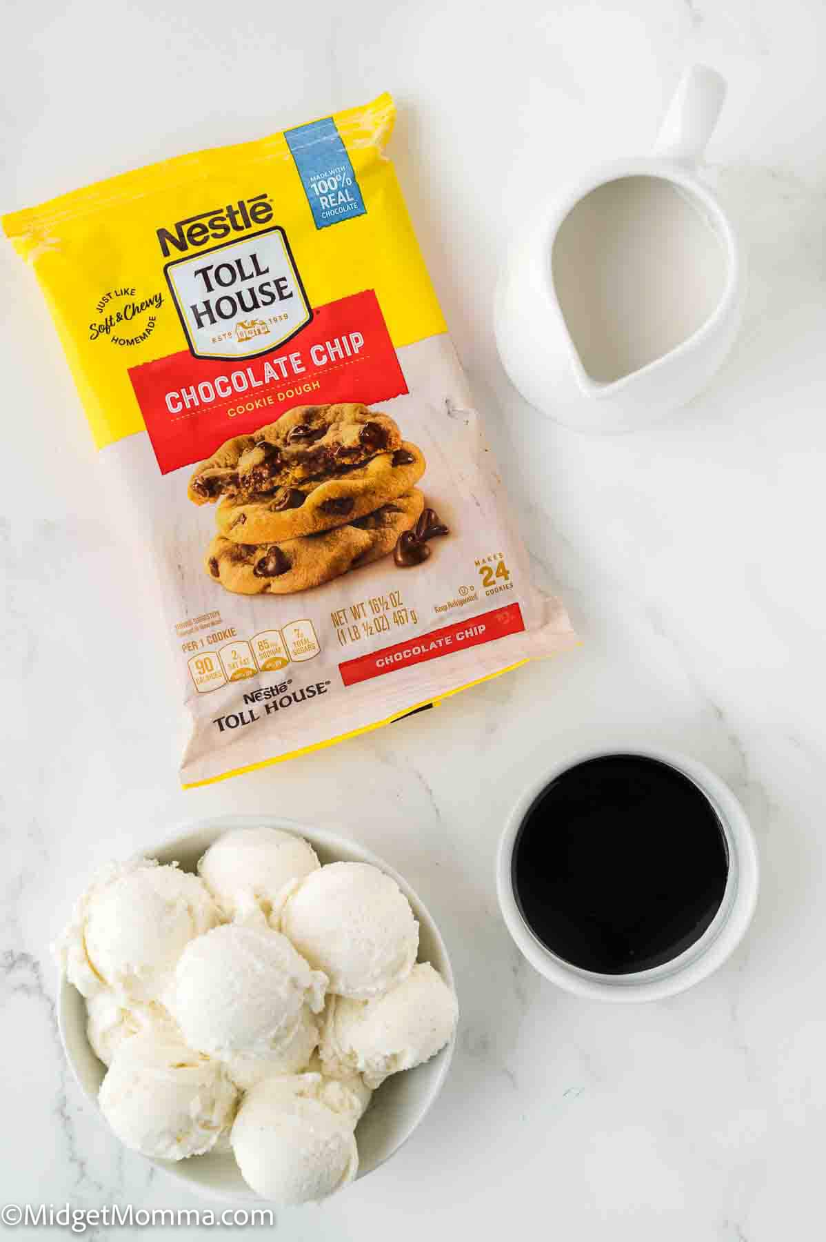 Chocolate Chip Cookie Milkshake Ingredients