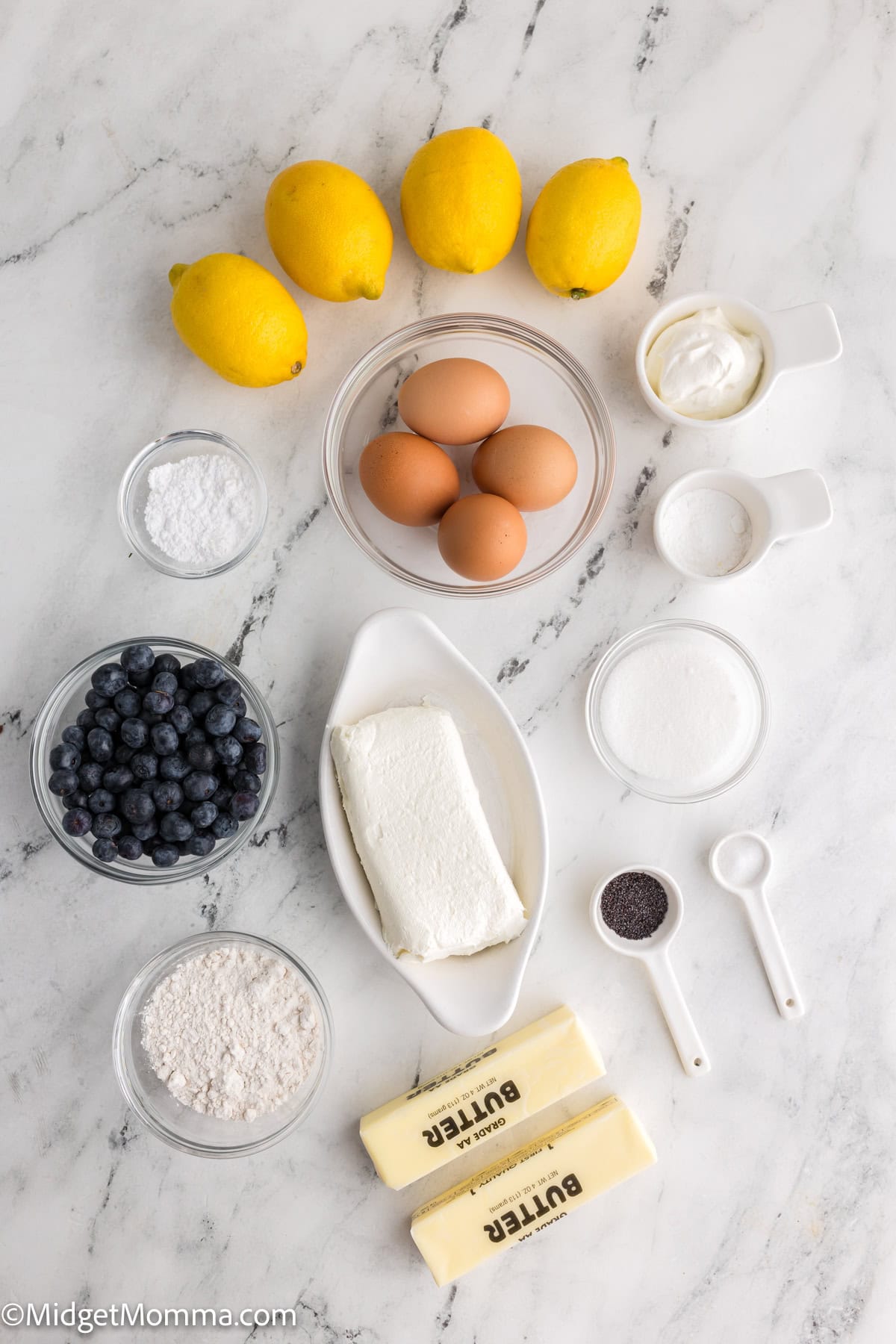 Lemon Blueberry Poppyseed Cake Recipe Ingredients
